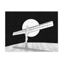 Engel van het Noordzwart en wit