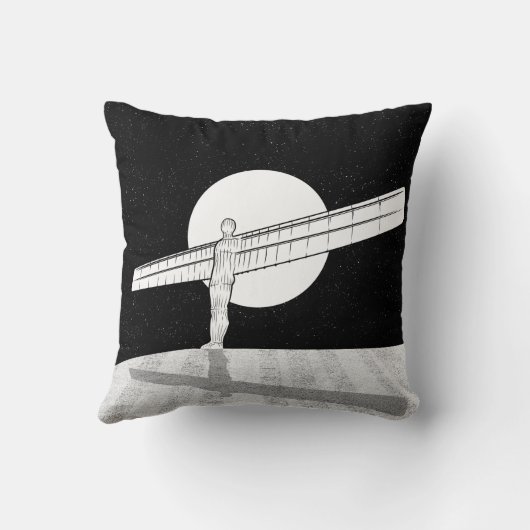 Engel van het Noordzwart en wit Kussen (Achterkant)