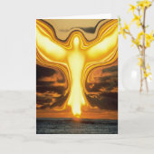 ENGEL van het Wenskaart van de MACHT: (Vers op Kaart (Gele Bloem)