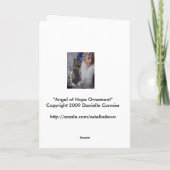 engel van hoop feestdagen kaart (Achterkant)