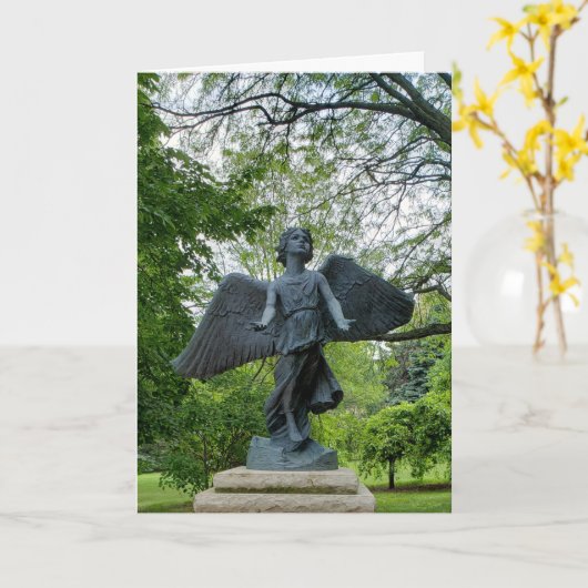 “Engel van hoop” Pasen kaart (Gele Bloem)