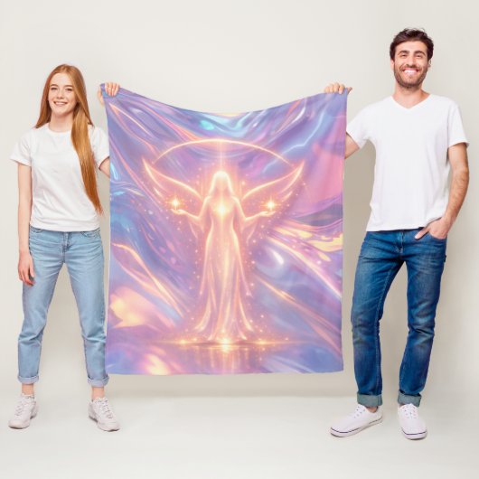 Engel van Licht Fleece Deken – Ethische Hemelse (In situ)