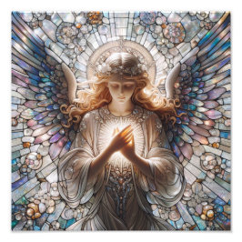 Engel van licht foto afdruk