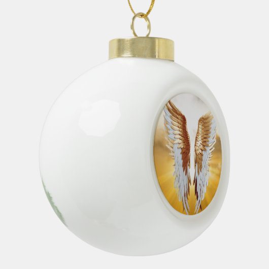 ENGEL VAN LICHT KERAMISCHE BAL ORNAMENT (Links)