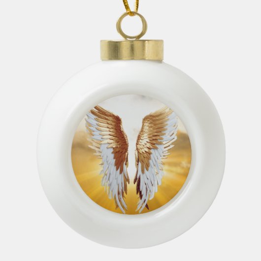 ENGEL VAN LICHT KERAMISCHE BAL ORNAMENT (Voorkant)