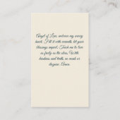 Engel van Liefde Gebed Kaart Visitekaartje (Achterkant)