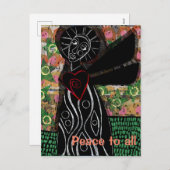 Engel van medeleven feestdagenkaart (Voorkant / Achterkant)