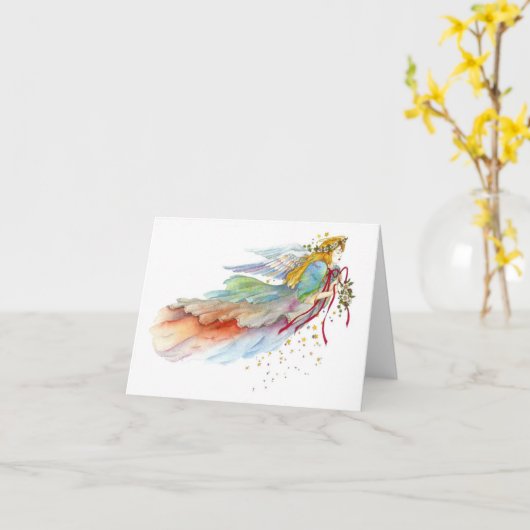 Engel van Natuur - Blank Note Kaart (Gele Bloem)