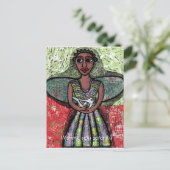 Engel van solidariteit feestdagenkaart (Staand voorkant)