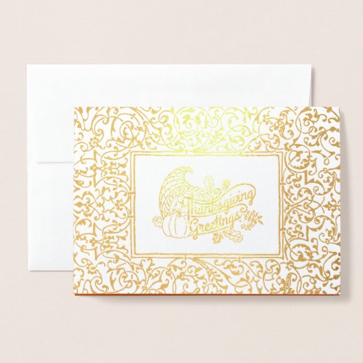 Engel van Thanksgiving Luxe Folie Kaarten (Voorkant met envelop)