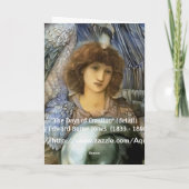 Engel van Verwezenlijking door William Burne-Jones Feestdagen Kaart (Achterkant)