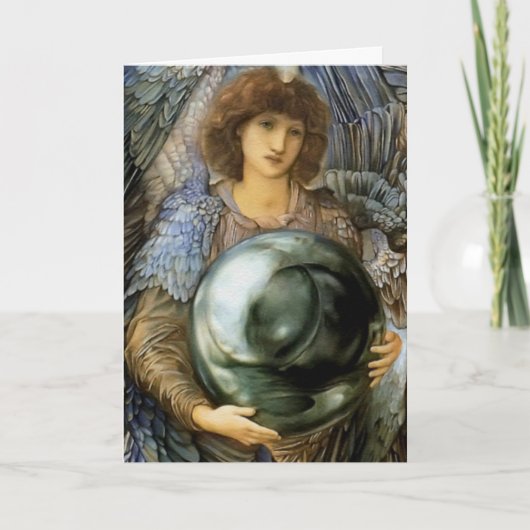 Engel van Verwezenlijking door William Burne-Jones Feestdagen Kaart (Voorkant)