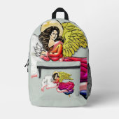 Engel van vrede en harmonie bedrukte rugzak (Voorkant)