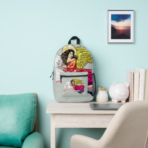 Engel van vrede en harmonie bedrukte rugzak