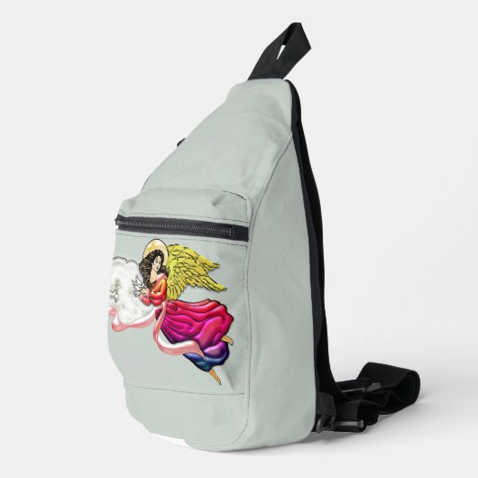 Engel van vrede en harmonie sling bag (Rechterhoek)