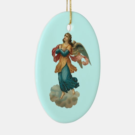 engel-versiering met gedicht keramisch ornament (Rechts)