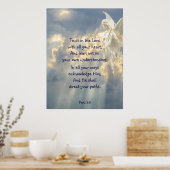 Engel Vertrouw op de Heer Citaat Inspirerend Poster (Keuken)