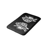 Engel vissen Soft Blue en witte kustdeco Badmat (Gekanteld)