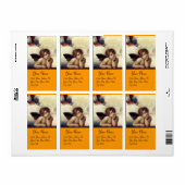 ENGEL / Vleugelloze Cherubijn,oranje,wit Etiket (Full Sheet)