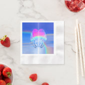 Engel vleugels gewikkeld rond een hart servet (Insitu)