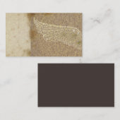  engel vleugels grunge brown visitekaartjes (Voorkant / Achterkant)