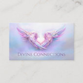 Engel vleugels zachtjes het hart omarmen visitekaartje (Voorkant)