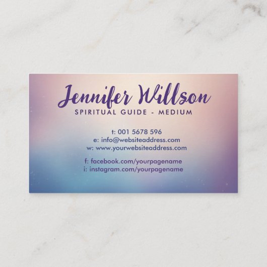 Engel vleugels zachtjes het hart omarmen visitekaartje (Achterkant)