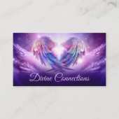 Engel vleugels zachtjes het hart omarmen visitekaartje (Voorkant)