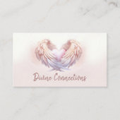 Engel vleugels zachtjes het hart omarmen visitekaartje (Voorkant)