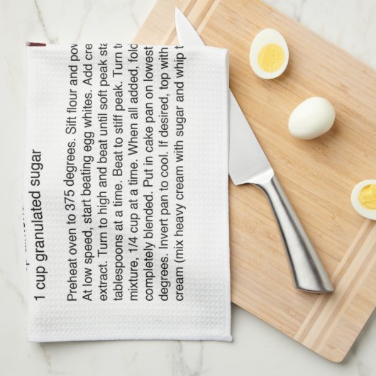 Engel-voedselkoekje met aardbei-Rhubarb Theedoek (Quarter Fold)