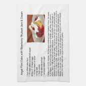 Engel-voedselkoekje met aardbei-Rhubarb Theedoek (Verticaal)