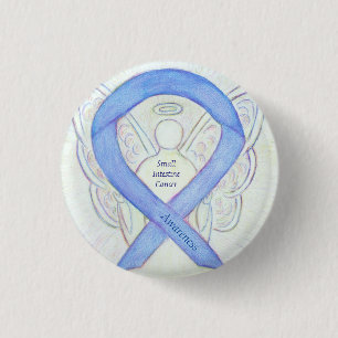 Engel voor kleine darmkanker - Koolstofpinnen Ronde Button 3,2 Cm