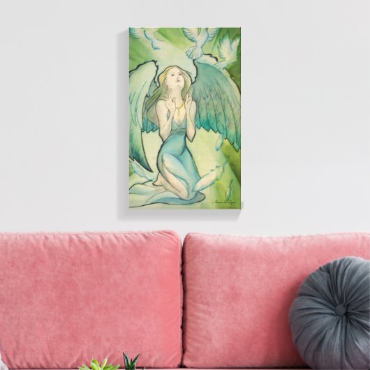 Engel voor vrede canvas afdruk (Insitu (Woonkamer))