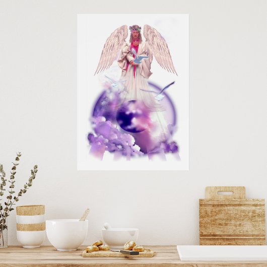 Engel voor vrede poster (Keuken)