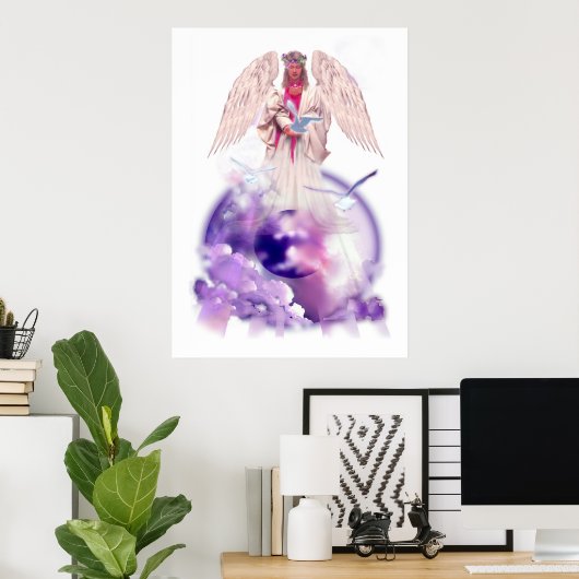 Engel voor vrede poster (Thuiskantoor)