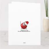 engel Vouw Wenskaart Kaart (Achterkant)