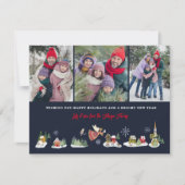 Engel Vrede op Aarde Foto Kerstmis 3 Foto's Feestdagenkaart (Voorkant)