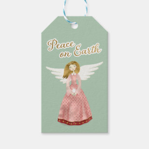 Engel vrede op aarde kerstcadeau Tags Cadeaulabel