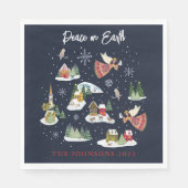 Engel Vrede op Aarde Kerstmis Servet (Voorkant)