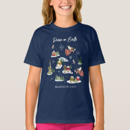 Engel Vrede op Aarde Kerstmis T-shirt