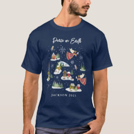 Engel Vrede op Aarde Kerstmis T-shirt