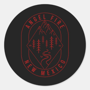 Engel Vuur Bergen New Mexico Wandelen Buiten Mi Ronde Sticker