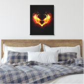 Engel Vuur Hart met Vleugels Canvas Afdruk (Insitu (Slaapkamer))
