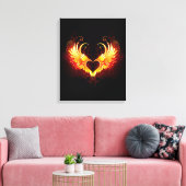 Engel Vuur Hart met Vleugels Canvas Afdruk (Insitu (Woonkamer))