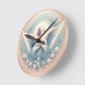 Engel Wandklok, 20,3 cm Rond Acryl Ronde Klok (Hoek)