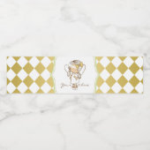 Engel Waterfles Etiketten-Goud & Groen Waterfles Etiket (Enkel label)