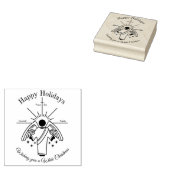 engel wenst u een witte kerst rubberstempel (Gestempeld)