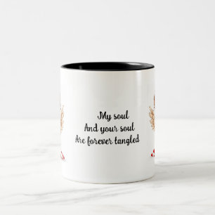 Engel Zielsverwant Citaat Liefdevol Ochtend Cadeau Tweekleurige Koffiemok