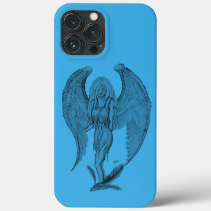 Engel zwart-blauw ontwerp Case-Mate iPhone case