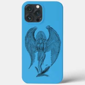 Engel zwart-blauw ontwerp Case-Mate iPhone case